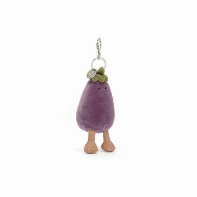 Jellycat Vivacious Vegetable Aubergine Dije Para Bolso | VUQT-56187